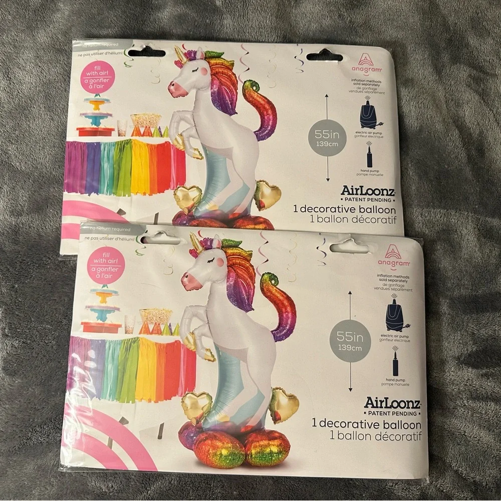 Unicorn Decorations Balloons Rainbow Airloonz Party Pride Birthday Mylar Foil 2